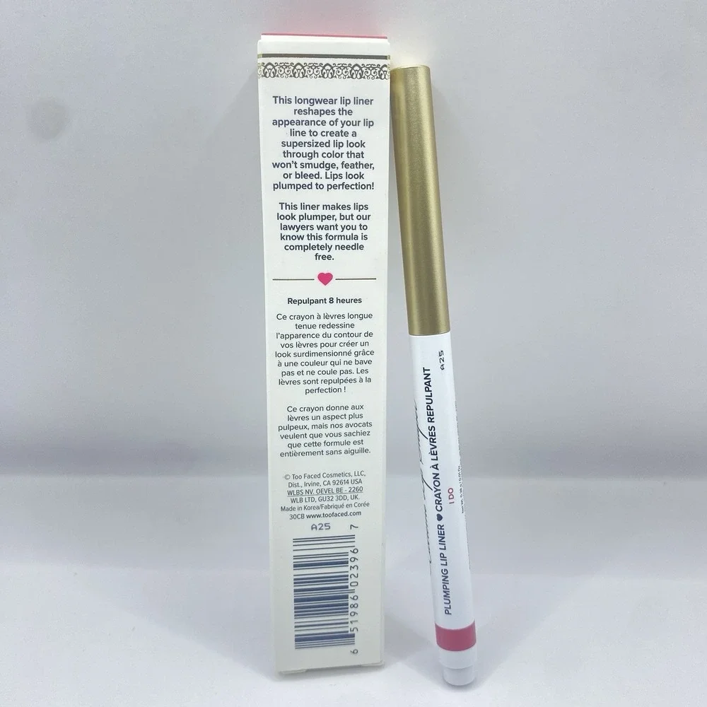 Too Faced Lip Injection Extreme Lip Shaper I DO Plumping Lip Liner NIB